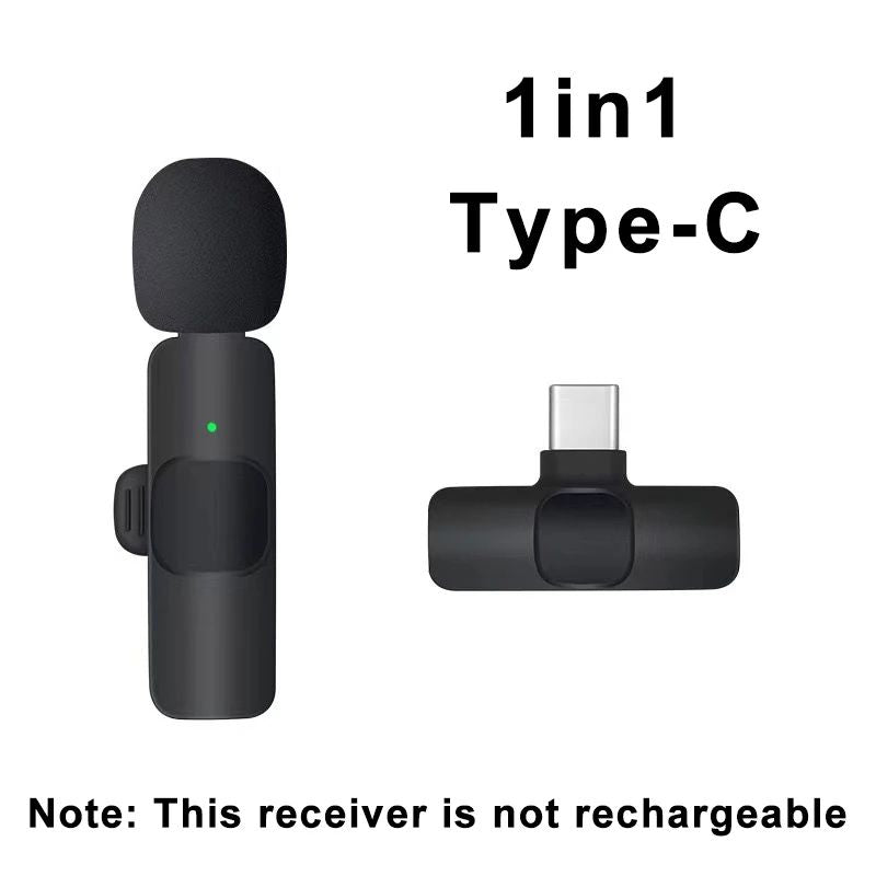 Mini Portable Wireless Lavalier Mic for iPhone & Android