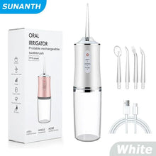 Portable USB Rechargeable Water Flosser with 4 Tips (220ml)