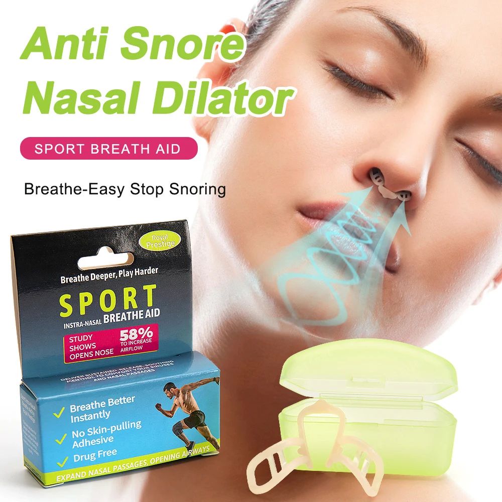 Anti-Snore Nasal Dilator & Silicone Nose Clip Snoring Relief