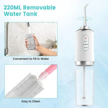 Portable USB Rechargeable Water Flosser with 4 Tips (220ml)