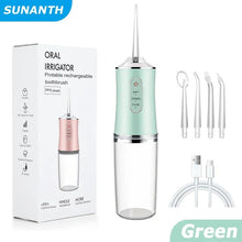 Portable USB Rechargeable Water Flosser with 4 Tips (220ml)